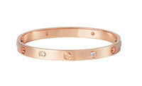 Classic Love Bracelet – Titanium Steel with Rose Gold Finish