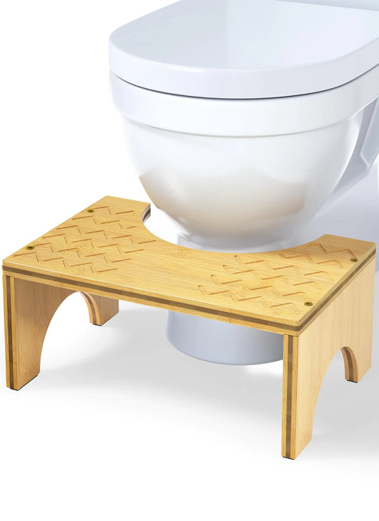 Premium Bamboo Step – Handcrafted Wooden 7" Ergonomic Stool