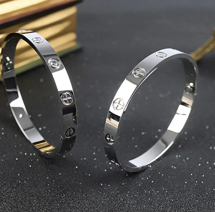 Classic Love Bracelet – Titanium Steel with Rose Gold Finish