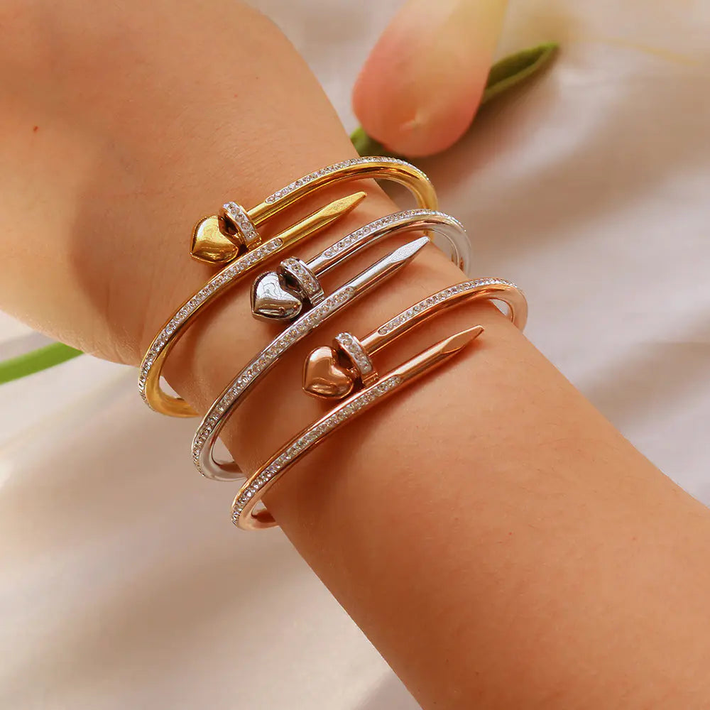 Cross-Border Love Bracelet for Women with Rose Gold Accents
