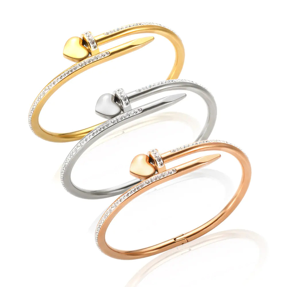 Cross-Border Love Bracelet for Women with Rose Gold Accents