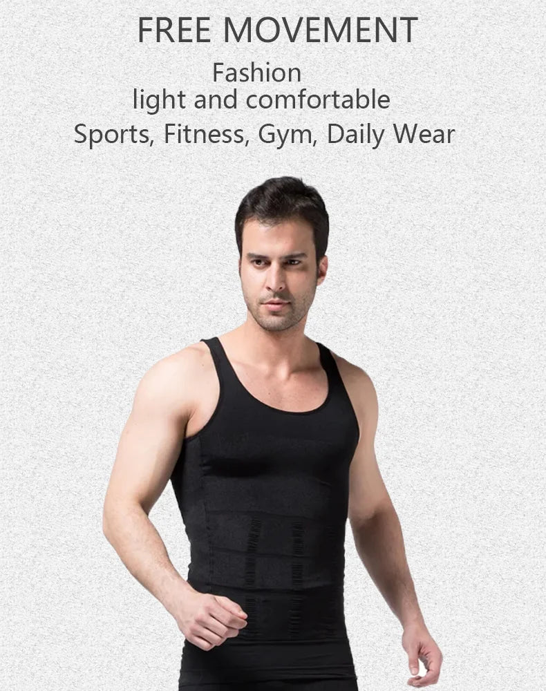 Men Body Shaper Slimming Compression Vest Undershirt Seamless Waist Trainer Shape wear