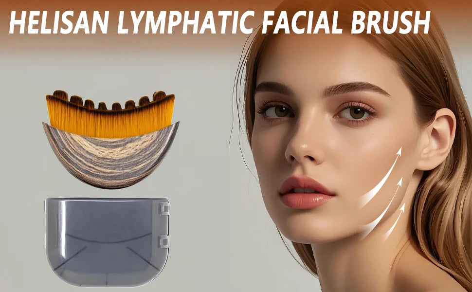 Lymphatic Contour Face Brush, Lymphatic Drainage Massager for Face,Ergonomically Designed to Fit The Skin Precisely and Reli