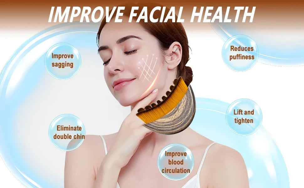 Lymphatic Contour Face Brush, Lymphatic Drainage Massager for Face,Ergonomically Designed to Fit The Skin Precisely and Reli