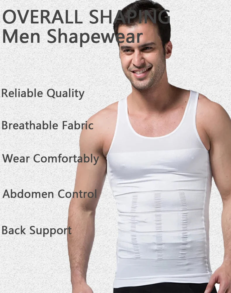 Men Body Shaper Slimming Compression Vest Undershirt Seamless Waist Trainer Shape wear