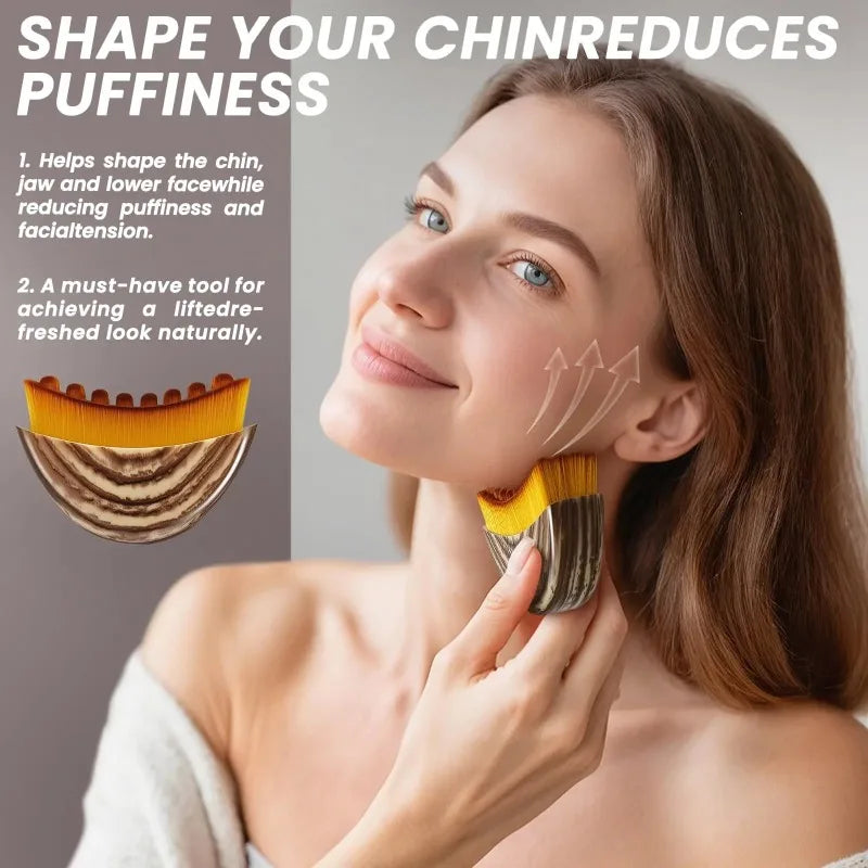 Lymphatic Contour Face Brush, Lymphatic Drainage Massager for Face,Ergonomically Designed to Fit The Skin Precisely and Reli