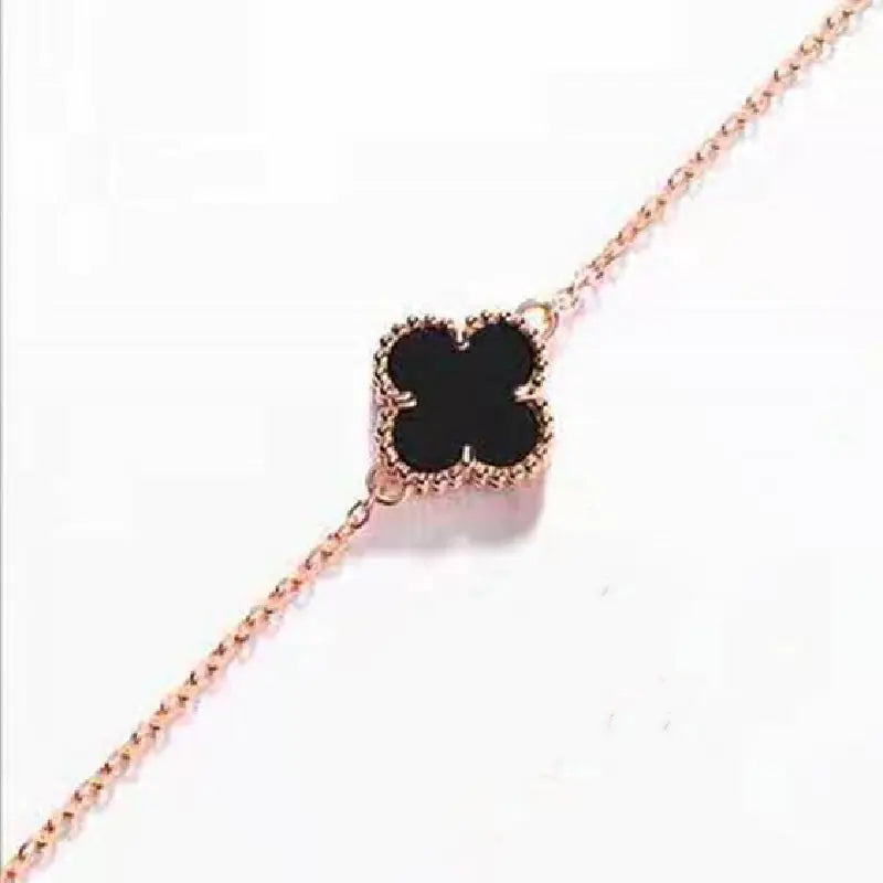 Clover Silver Necklace and Clover Bracelet for Women