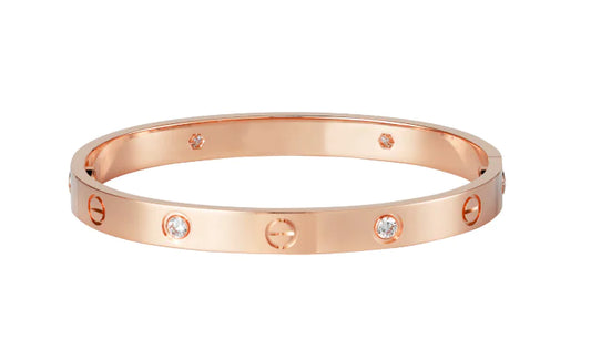 Classic Love Bracelet – Titanium Steel with Rose Gold Finish