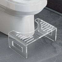Premium Acrylic Bathroom Step Stool , Unisex : 7 inches (Heavy Duty & Non-Slip)