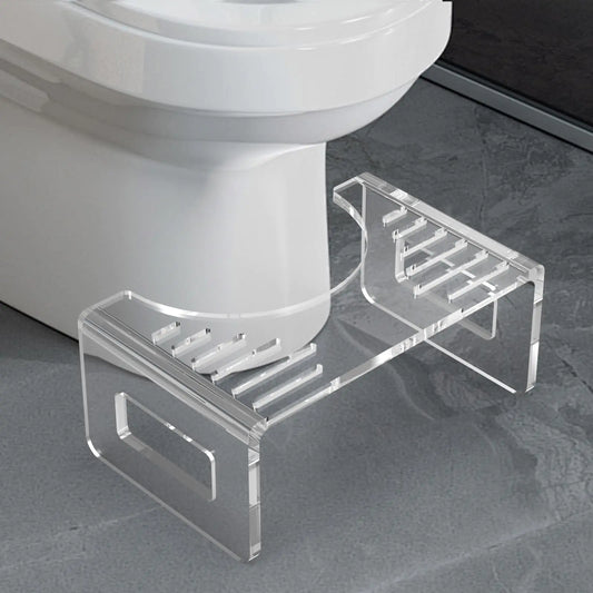 Premium Acrylic Bathroom Step Stool , Unisex : 7 inches (Heavy Duty & Non-Slip)