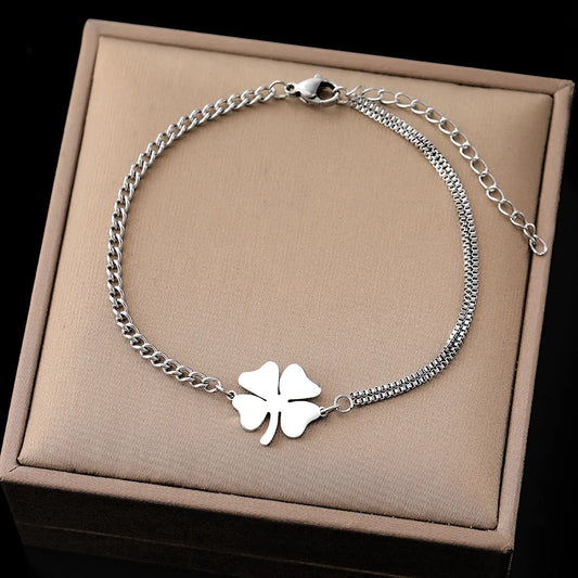 Love Clover Titanium Steel Bracelet – A Touch of Luck, A Lot of Style