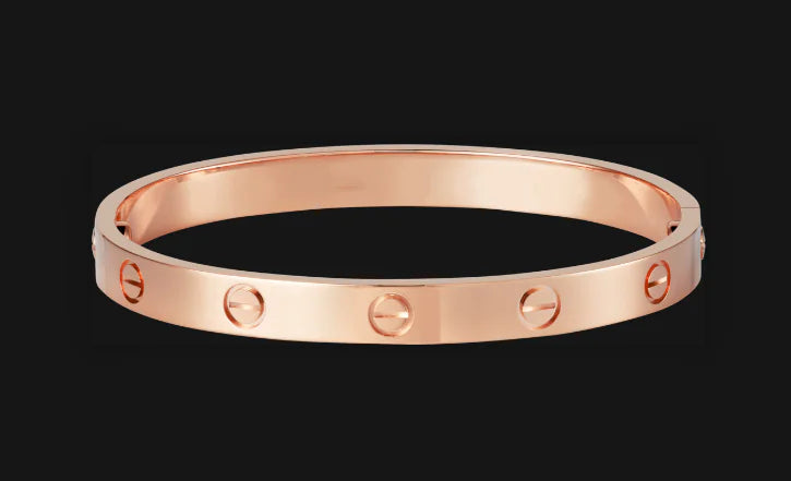 Classic Love Bracelet – Titanium Steel with Rose Gold Finish